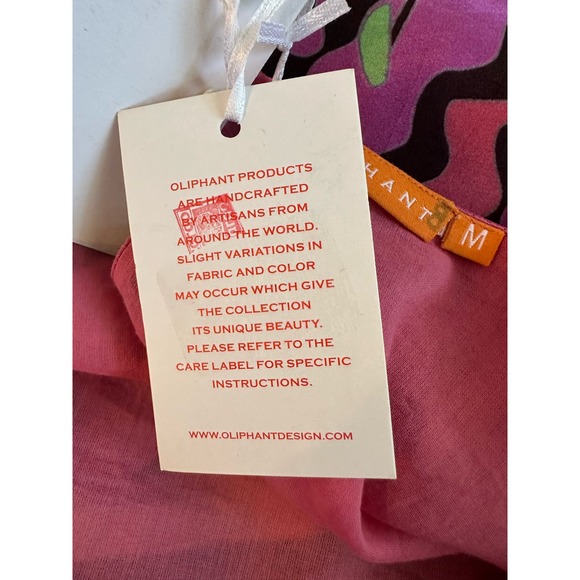 NWT Oliphant Fergana Rhubarb Long Sleeve Mini Shift Dress Sz. Medium - Picture 14 of 14